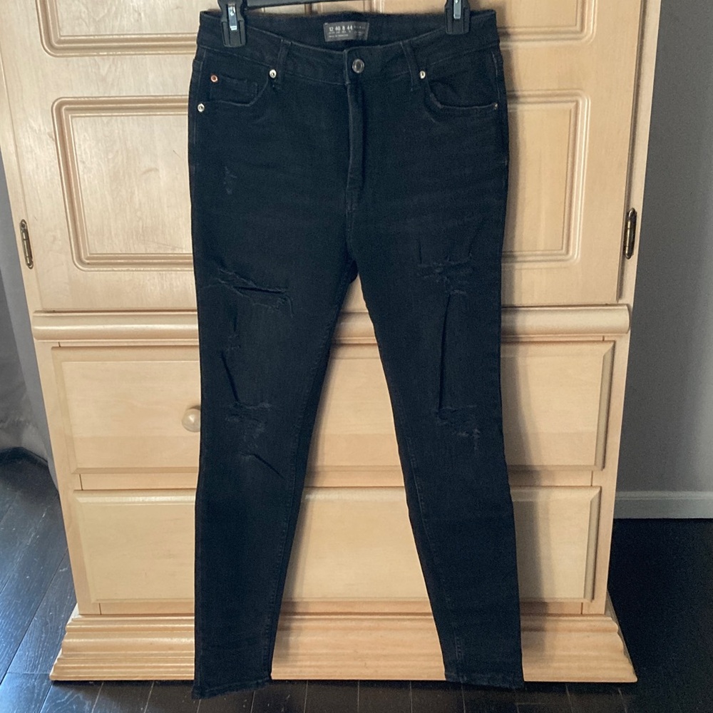 Women's Black Distressed Jeans by Primark size 8